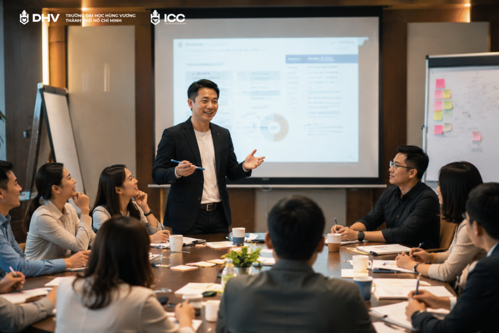 Hoạt động đào tạo nội bộ giúp phát triển văn hóa doanh nghiệp và nâng cao năng lực nhân sự.
